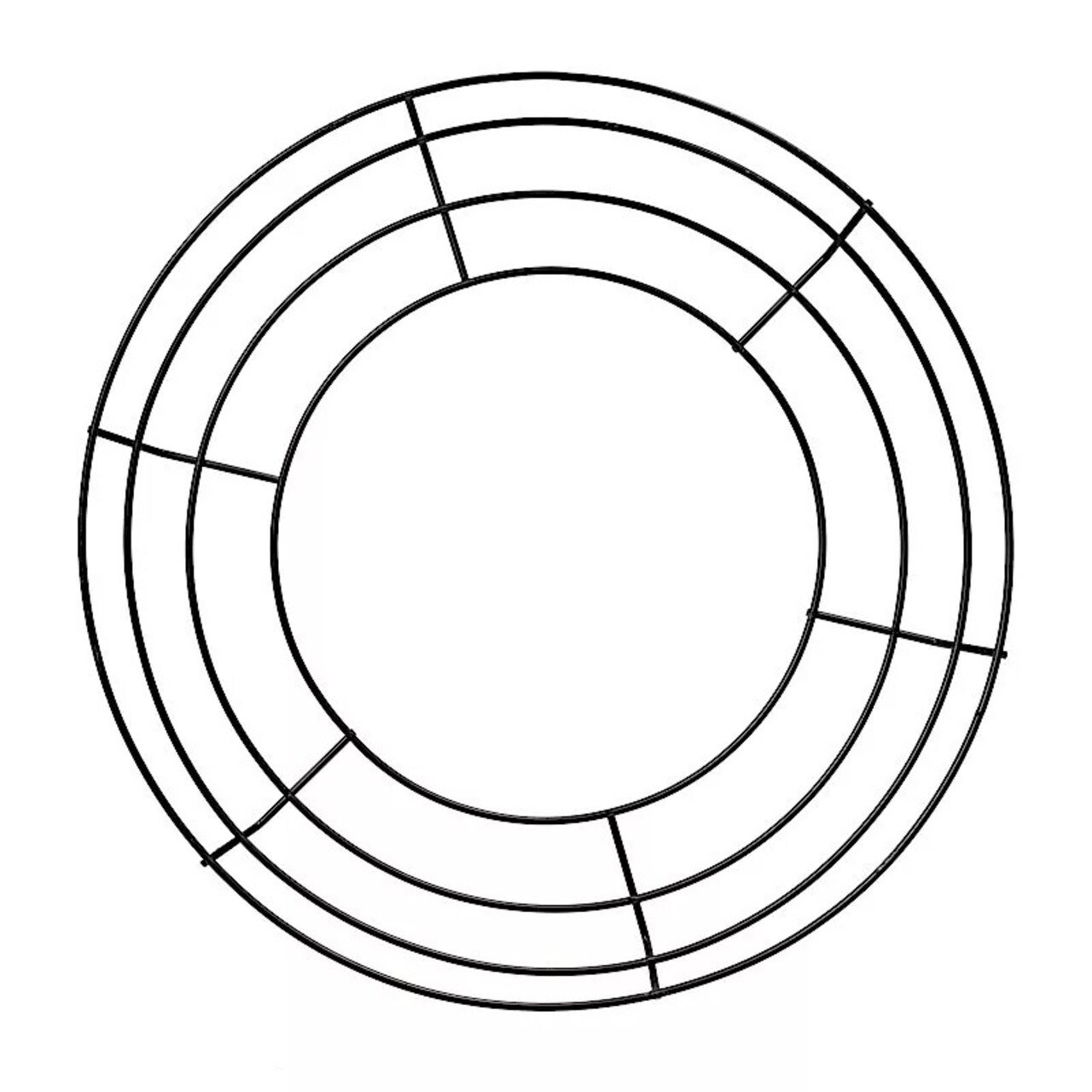 14" Black Round Metal Floral Hoop Wreath Frame Wedding Party Home Decorations